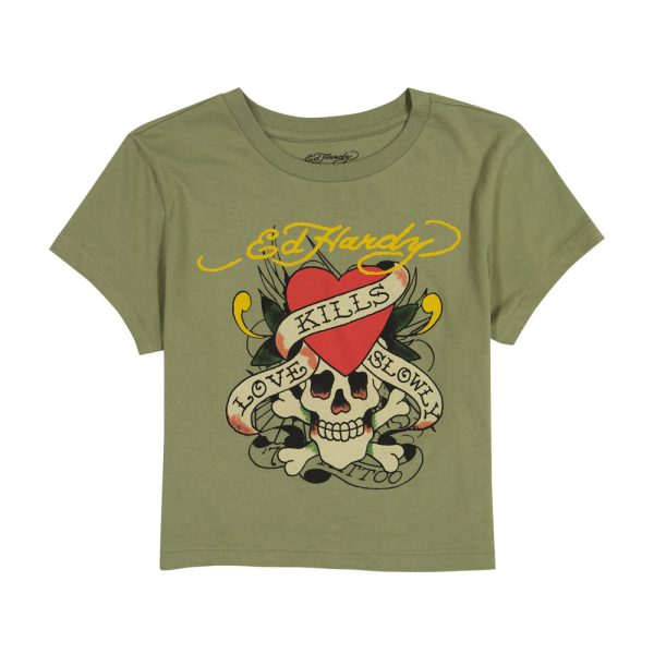 Olive LKS Baby Tee