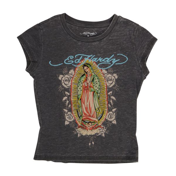 Mary Burnout Cap Sleeve Tee