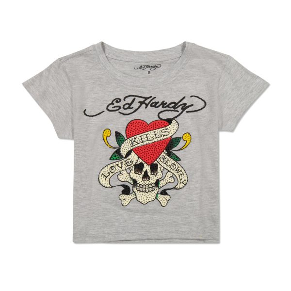 Rhinestone LKS Skull Baby Tee