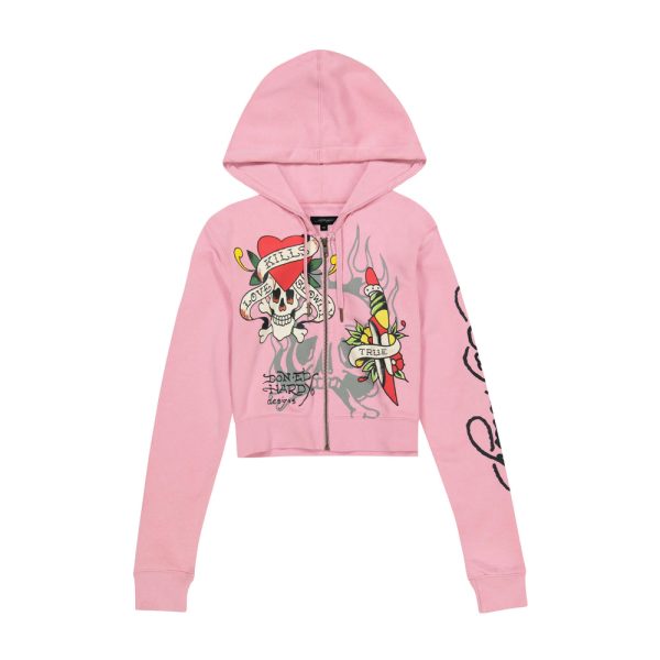 Tiger Dagger Zip Front Hoodie