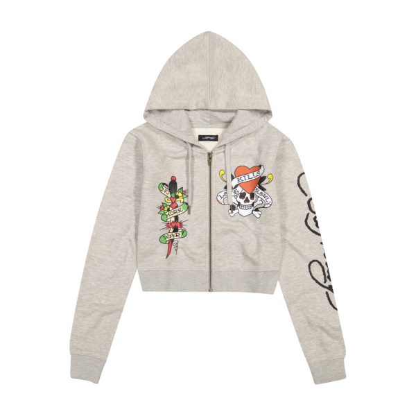 LKS Skull Zip Front Hoodie