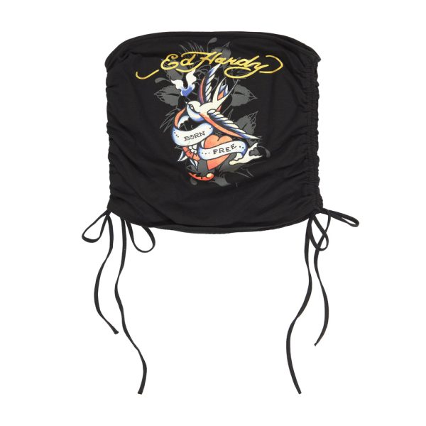 Swallow Gathered Tube Top