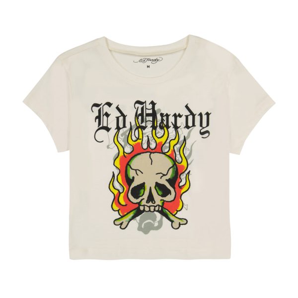 Flame Skull Baby Tee