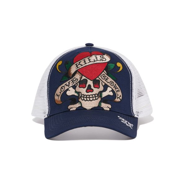 Heart Skull Trucker Hat